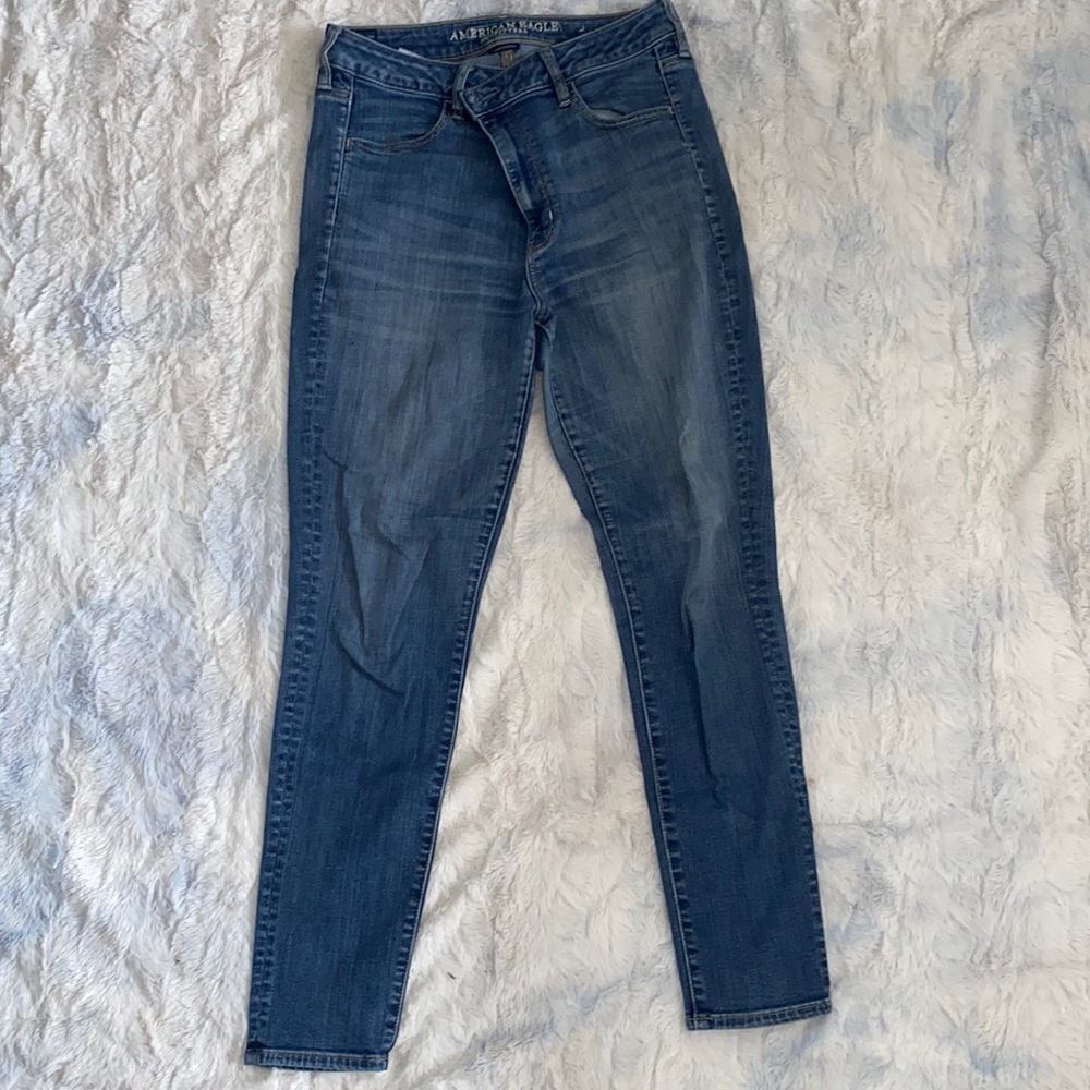 Super stretchy, super high rise jeggings